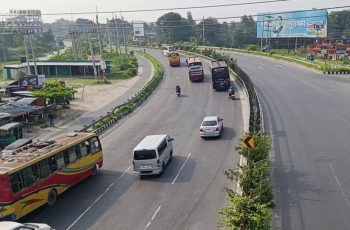 যমুনা সেতু মহাসড়কে ঢাকামুখী যানবাহনের চাপ বেড়েছে