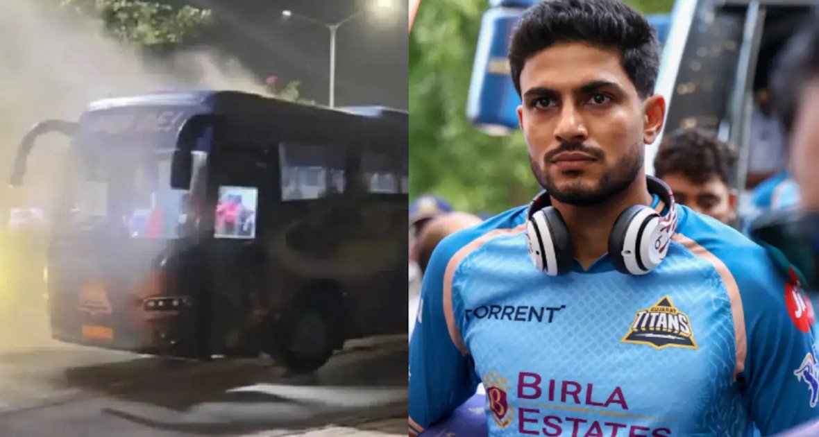 গুজরাটের ফাইনাল পরবর্তী বাসে অগ্নিকাণ্ড, ক্রিকেটাররা নিরাপদে