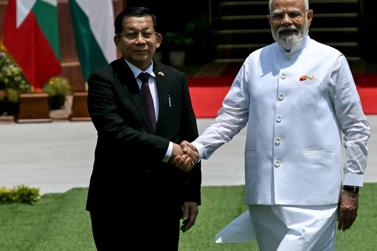 ভারতে মিয়ানমারের সামরিক সরকারের নেতার সঙ্গে মোদির বৈঠক