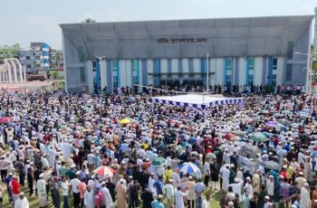 ভোলায় দাফন করা হলো তোফায়েল আহমেদকে