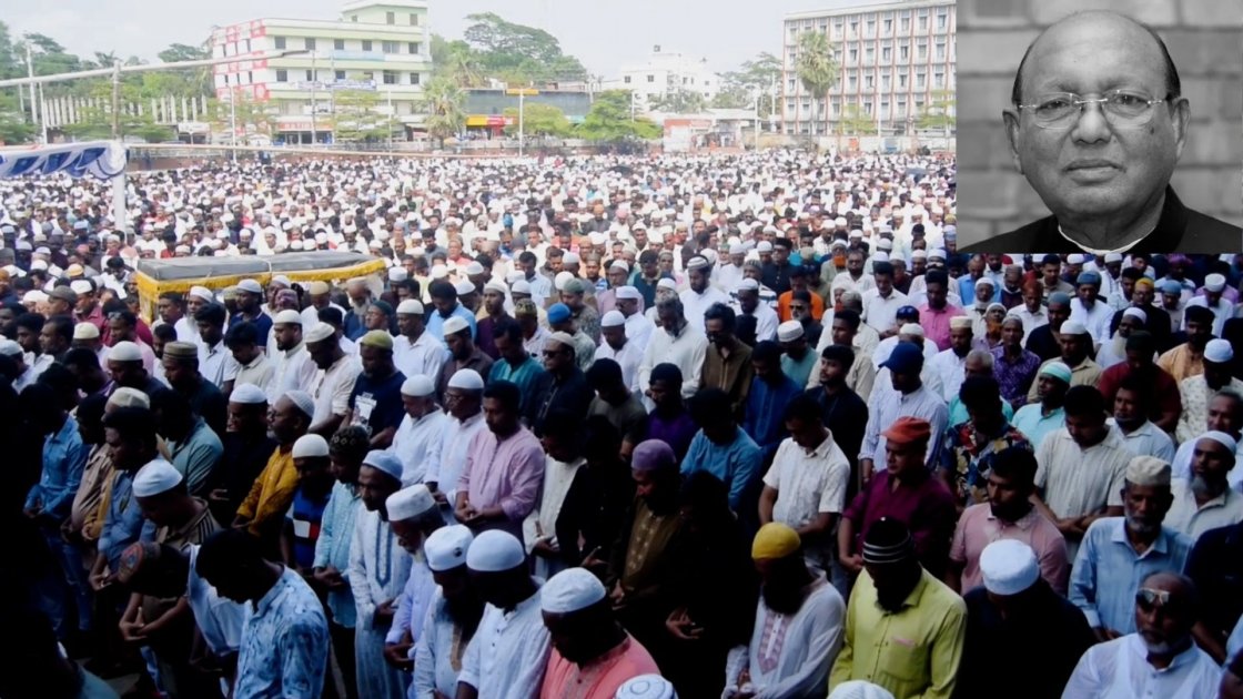 তোফায়েল আহমেদের জানাজায় মানুষের ঢল, রাষ্ট্রীয় মর্যাদায় দাফন