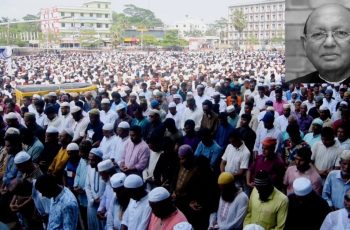 তোফায়েল আহমেদের জানাজায় মানুষের ঢল, রাষ্ট্রীয় মর্যাদায় দাফন