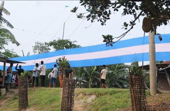 কুড়িগ্রামে ২০০ হাত পতাকা তৈরি করলেন আর্জেন্টাইন ভক্তরা