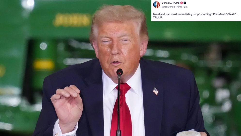 ট্রাম্পের আহ্বান: ইসরায়েল-ইরান হামলা বন্ধ করতে হবে