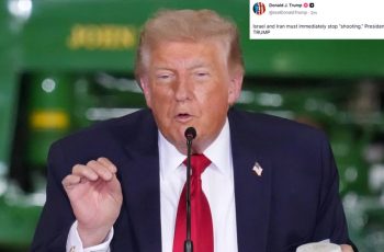 ট্রাম্পের আহ্বান: ইসরায়েল-ইরান হামলা বন্ধ করতে হবে