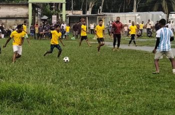 নড়াইলে আর্জেন্টিনা-ব্রাজিল সমর্থকদের প্রীতি ম্যাচ, ড্র ফলাফল