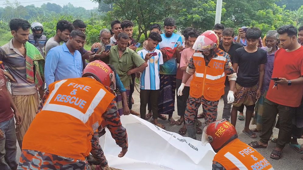 শৈলকূপায় বাসের চাপায় ট্রাকচালকের মৃত্যু