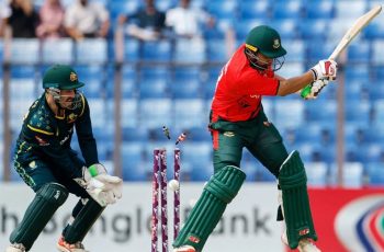 বাংলাদেশের ১০৯ রানের জবাবে অস্ট্রেলিয়া জয় পায় ৬৬ বলে