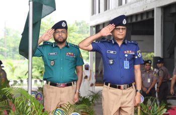 পুলিশ সদস্যদের নতুন পোশাকের উদ্বোধন পূর্বাচলে