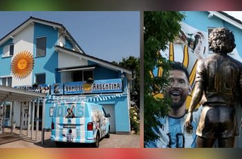 আর্জেন্টিনার প্রতি অগাধ ভালোবাসা: চেক প্রজাতন্ত্রের বাড়িতে মেসি-ম্যারাডোনা