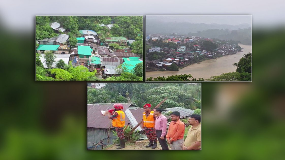 টানা বর্ষণে ৩ পার্বত্য জেলায় পাহাড়ধসের শঙ্কা