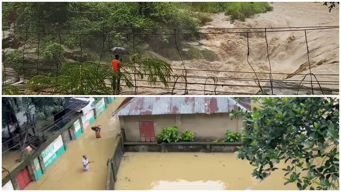 নাইক্ষ্যংছড়িতে ভারী বর্ষণ, যোগাযোগ বিচ্ছিন্ন হাজারো বাসিন্দা