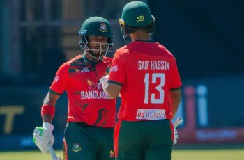 টি-টোয়েন্টিতে সাইফউদ্দিনের চার বলে চার ছক্কা, বাংলাদেশ ১৮৬ রানে