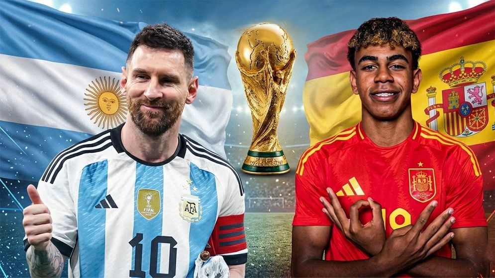 স্পেনের তুলনায় ৭৭ মিনিট কম খেলেছে আর্জেন্টিনা