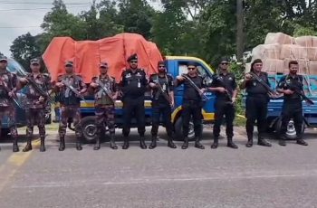 সিলেটে ৩ কোটি টাকার ভারতীয় চোরাচালান পণ্য জব্দ