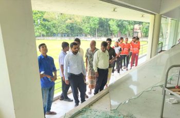 রংপুরে স্টেডিয়াম পরিদর্শনে ইউএনও, নিরাপত্তার আশ্বাস