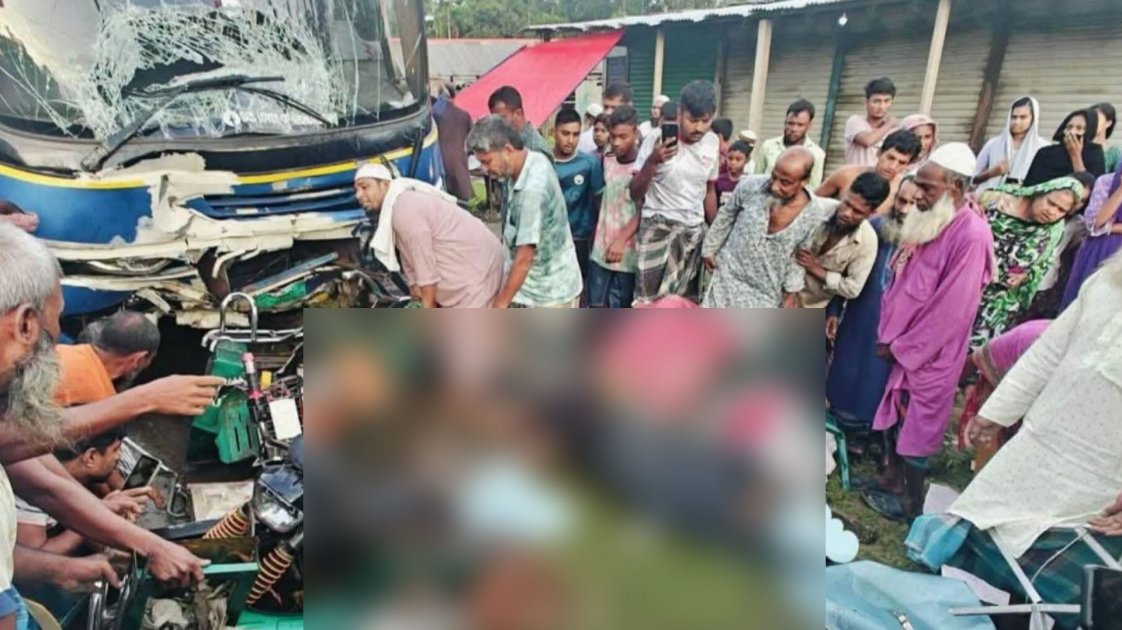 কিশোরগঞ্জে বাসের চাপায় নিহত ২, আহত ২