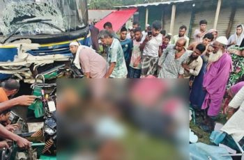 কিশোরগঞ্জে বাসের চাপায় নিহত ২, আহত ২