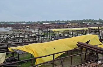 কক্সবাজারের নাজিরারটেক শুঁটকি পল্লীতে ঝড়ে ১ কোটি টাকার ক্ষতি