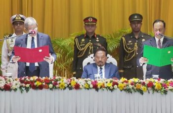 নবনিযুক্ত রাষ্ট্রপতি মির্জা ফখরুলের শপথ অনুষ্ঠান সম্পন্ন