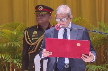মির্জা ফখরুল ইসলাম আলমগীরের রাষ্ট্রপতি হিসেবে শপথ গ্রহণ