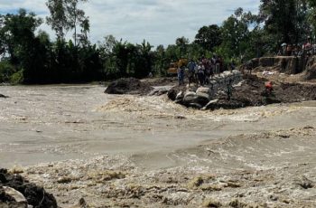 হবিগঞ্জে আবারও ভেঙেছে কালীগঞ্জ বাঁধ, আতঙ্কে স্থানীয়রা