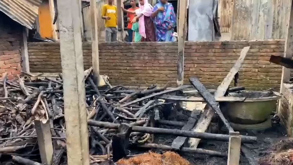 কালিয়াকৈরে অগ্নিকাণ্ডে দুটি গবাদিপশুসহ বসতবাড়ির মালামাল পুড়ে গেছে