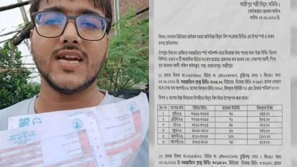 বিদ্যুৎ বিল নিয়ে সিফাত আব্দুল্লাহর অভিযোগের তদন্ত প্রতিবেদন প্রকাশ
