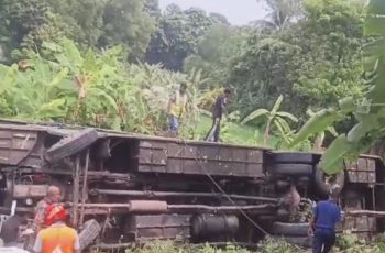 গোপালগঞ্জে বাস খাদে পড়ে নিহত ৩, আহত ৩০