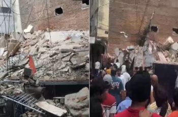 দিল্লিতে ৬ তলা ভবন ধসে, উদ্ধারকাজ চলছে