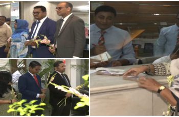 সম্মিলিত ইসলামী ব্যাংকে টাকা উত্তোলনে স্বস্তি, ফুল-মিষ্টি দিয়ে বরণ