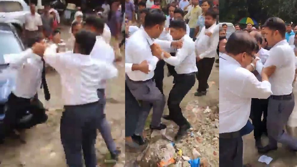 রংপুরে আদালত চত্বরে আইনজীবীদের মধ্যে মারামারি, উত্তেজনা ছড়াল