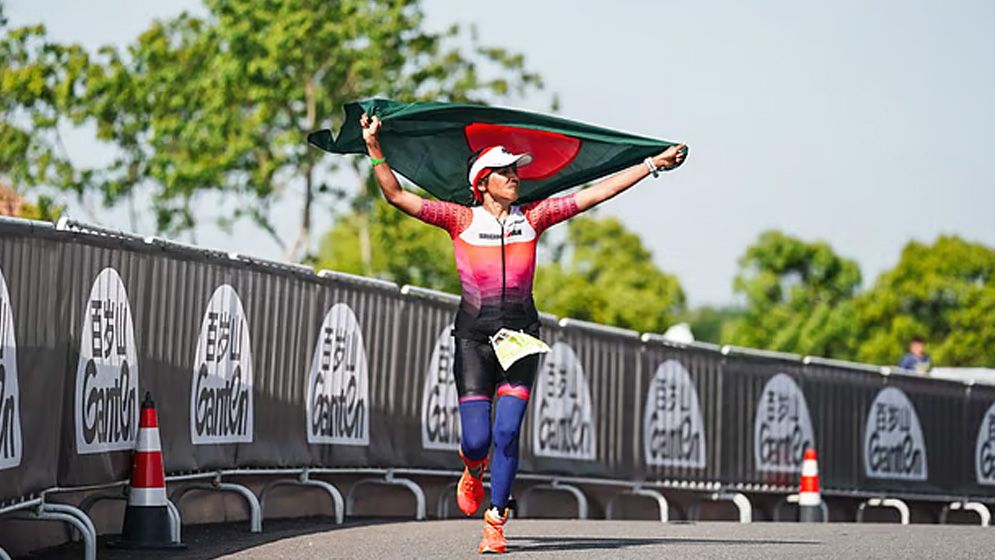 বাংলাদেশি নারী সাজিয়া সুলতানা হ্যাপির আয়রনম্যান বিশ্ব চ্যাম্পিয়নশিপে সাফল্য