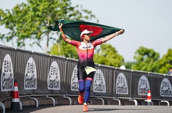 বাংলাদেশি নারী সাজিয়া সুলতানা হ্যাপির আয়রনম্যান বিশ্ব চ্যাম্পিয়নশিপে সাফল্য
