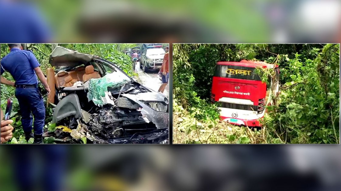 গোপালগঞ্জে বাস-প্রাইভেট কারের সংঘর্ষে নিহত ২, আহত ২০