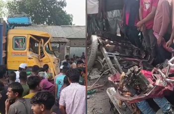 লালমনিরহাটে ট্রাকচাপায় অটোরিকশার ৩ যাত্রী নিহত, আহত ৫