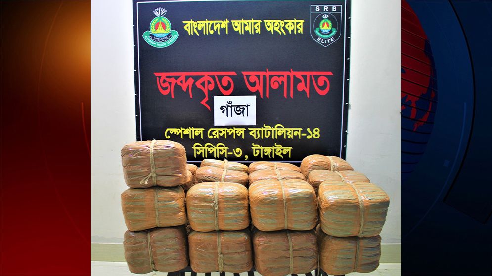 টাঙ্গাইলের সখিপুরে ১০০ কেজি গাঁজাসহ ৩ মাদক ব্যবসায়ী গ্রেফতার