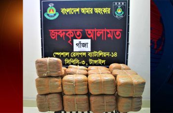 টাঙ্গাইলের সখিপুরে ১০০ কেজি গাঁজাসহ ৩ মাদক ব্যবসায়ী গ্রেফতার