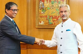 বাংলাদেশের হাইকমিশনার হামিদুল্লাহর বিদায়ী সাক্ষাৎ জয়শঙ্করের সঙ্গে