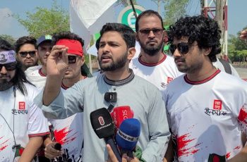 বাংলাবান্ধা থেকে ইনকিলাব মঞ্চের মার্চ ফর ইনসাফ কর্মসূচি শুরু