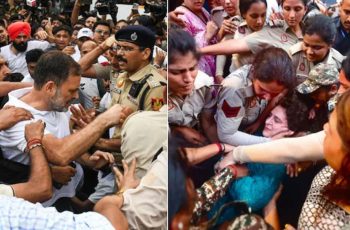 দিল্লিতে বিক্ষোভের সময় রাহুল-প্রিয়াঙ্কা তিনবার আটক