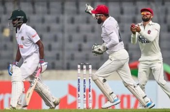 বাংলাদেশের বিপক্ষে আফগানিস্তানের একমাত্র টেস্ট ম্যাচ শুরু
