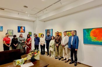 জাপানের ইয়োকোহামায় কামরুল হাসান লিপুর প্রথম একক প্রদর্শনী