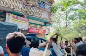 গোপালগঞ্জে পুলিশের গাড়িতে হামলা, আহত ২ পুলিশ সদস্য