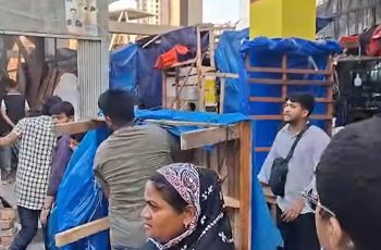 নিউমার্কেট এলাকায় ডিএসসিসি'র উচ্ছেদ অভিযান শুরু